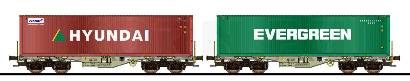 36609 PULLMAN ESU - Containertragwagen, H0, Sgmmn - Spur H0